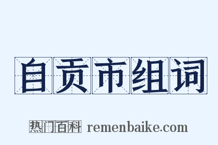 自贡市组词是什么意思的图片